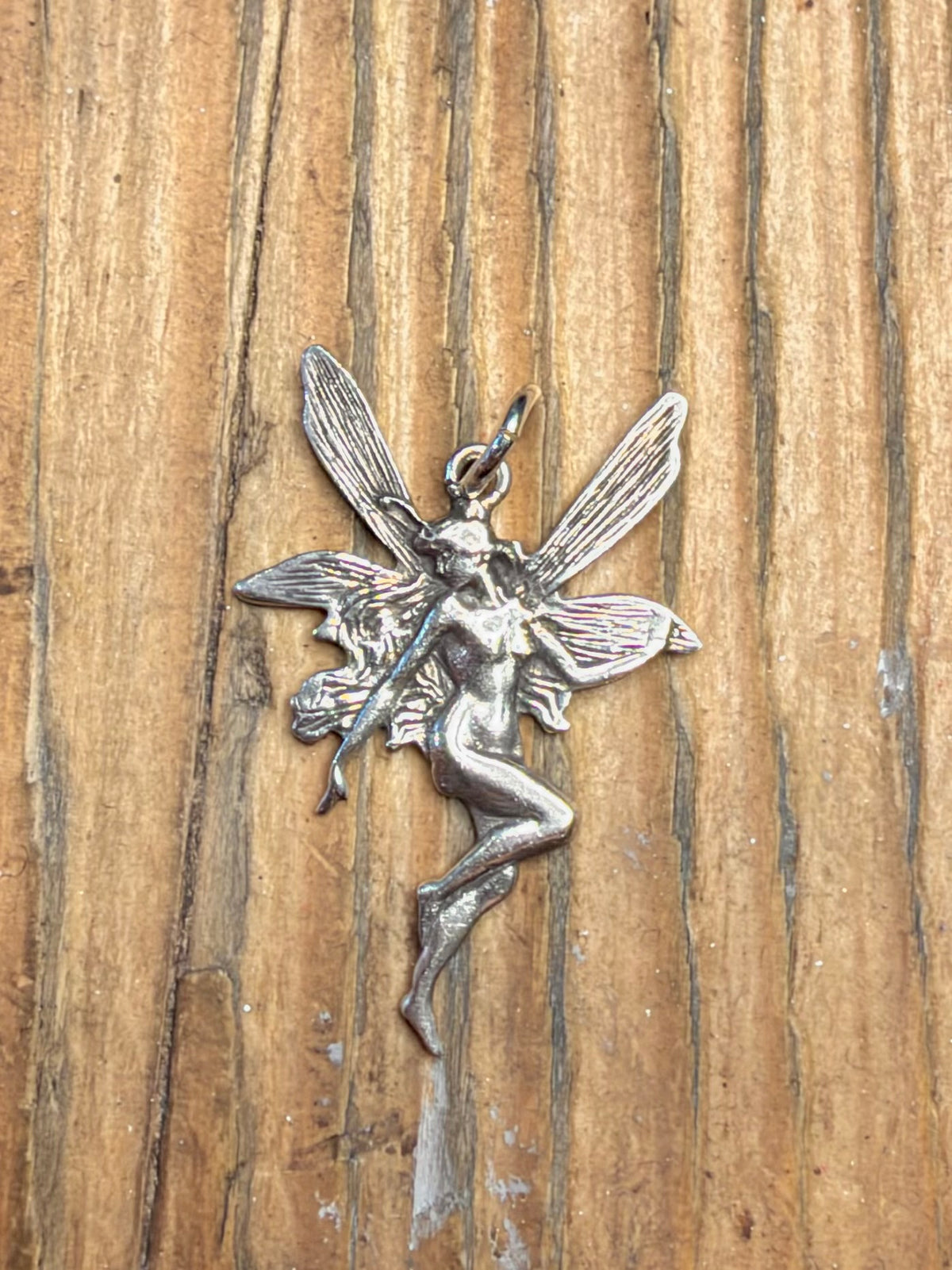 Art Nouveau Style Fairy 925 Sterling Silver Pendant