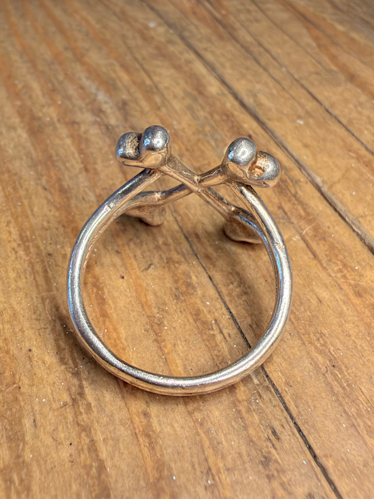 Cross Bone 925 Sterling Silver Size V1/2 Ring
