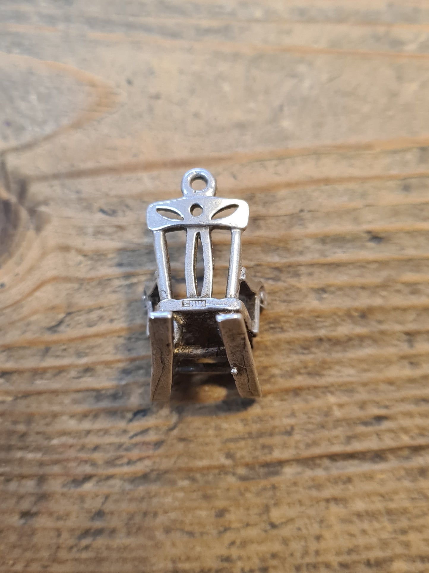 Vintage Rocking Chair 925 Silver Charm Pendant